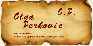 Olga Perković vizit kartica